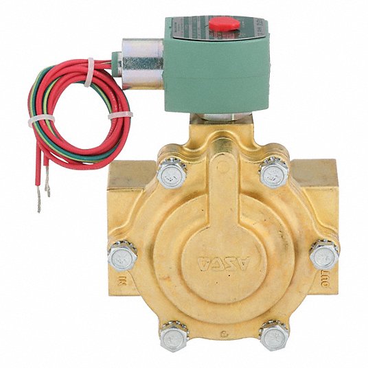 Redhat 8221G011 Solenoid Valve, 2-Way, Normally Closed, 1 1/2 in Pipe Size, 110V AC/120V AC, Slow-Closing