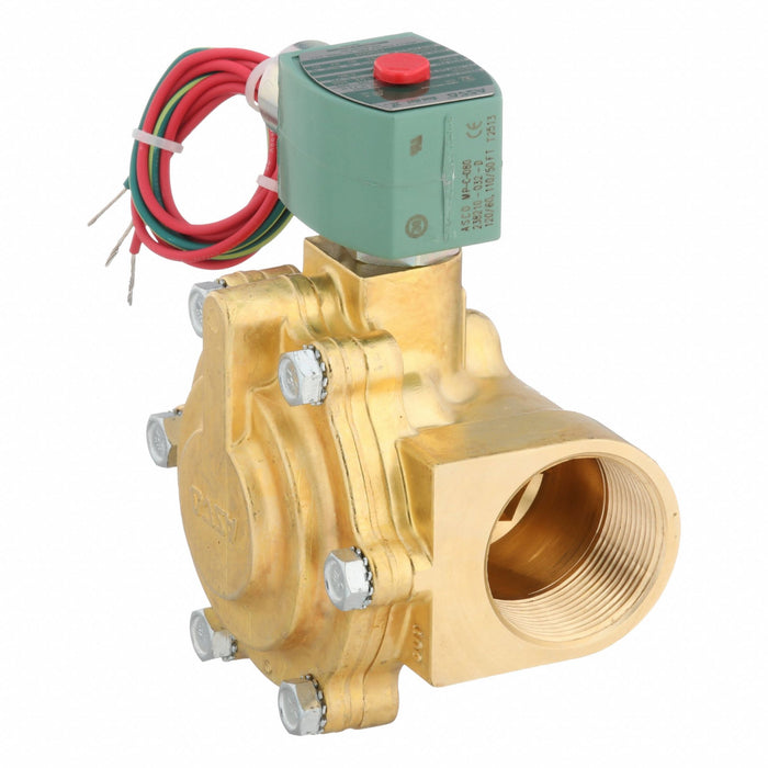 Redhat 8221G011 Solenoid Valve, 2-Way, Normally Closed, 1 1/2 in Pipe Size, 110V AC/120V AC, Slow-Closing
