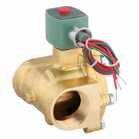 Redhat 8221G011 Solenoid Valve, 2-Way, Normally Closed, 1 1/2 in Pipe Size, 110V AC/120V AC, Slow-Closing