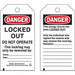 Brady 66067 Danger Tag Danger, Locked Out Device, Polyester, Date/Name/Remarks, Write - On Surface, English PK25 - KVM Tools Inc.KV3VAW3