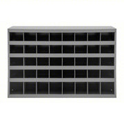 Durham 359 - 95 Pigeonhole Bin Unit 34 in x 11 15/16 in x 24 in, 40 Compartments, Gray, Steel - KVM Tools Inc.KV3W126