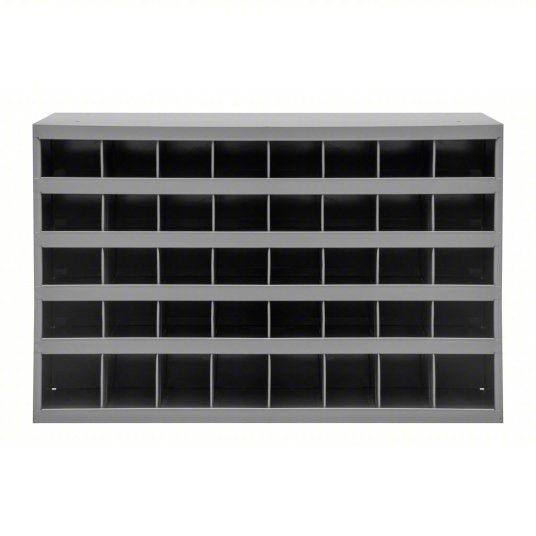 Durham 359 - 95 Pigeonhole Bin Unit 34 in x 11 15/16 in x 24 in, 40 Compartments, Gray, Steel - KVM Tools Inc.KV3W126