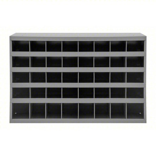 Durham 359 - 95 Pigeonhole Bin Unit 34 in x 11 15/16 in x 24 in, 40 Compartments, Gray, Steel - KVM Tools Inc.KV3W126