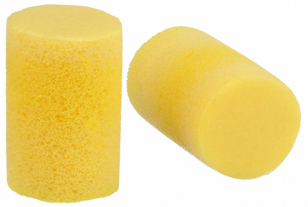 3M 312-1082 Ear Plugs, Cylinder, 29 dB NRR, Gen Purpose, Uncorded, Disposable, Roll-Down, Yellow, 1,000 PK