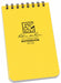 Rite 135 Notebook, 3 in x 5 in Sheet Size, Yellow, Polydura, White, Universal, Wirebound