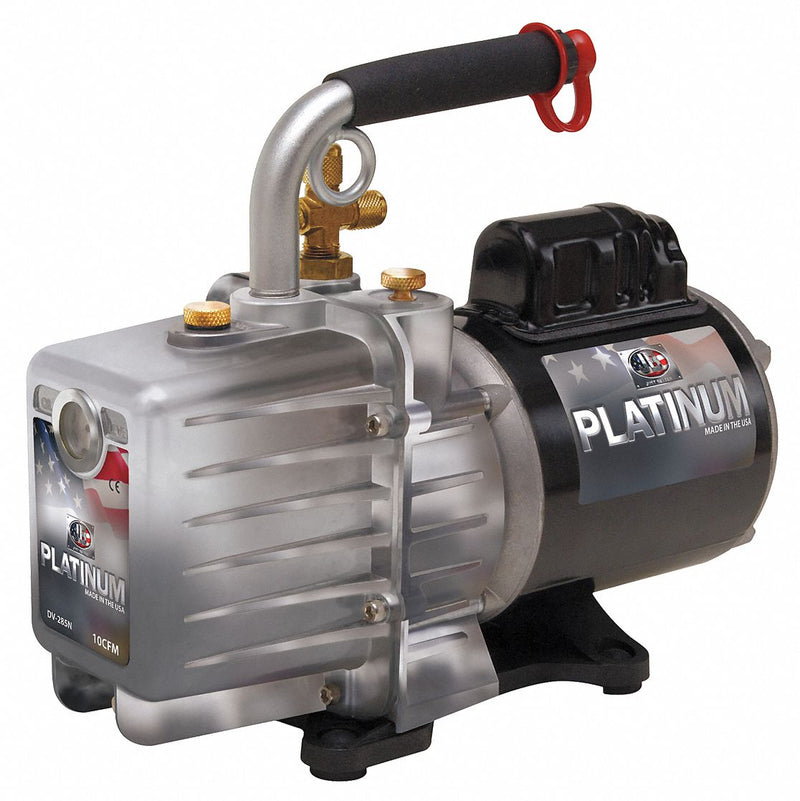 JB Industries DV-285N Vacuum Pump, 10 cfm, 15 micron Ultimate Vacuum, 120V AC, A2L Compatible, Male, Flare