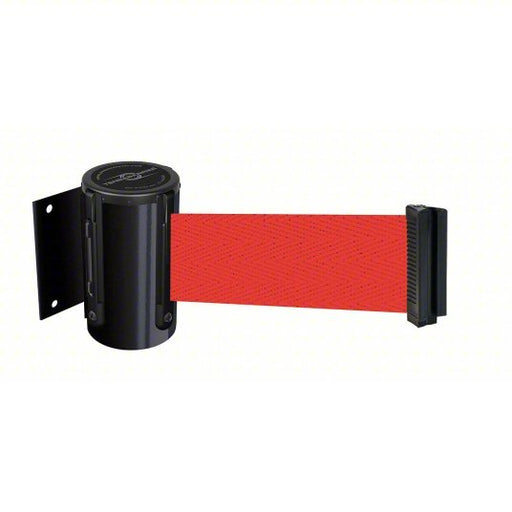 Tensabarrier 896 - STD - 33 - STD - NO - R5X - C Retractable Belt Barrier Fixed Mounting Plate, 7 1/2 ft Belt Lg, No Pattern, Red - KVM Tools Inc.KV3YJD5