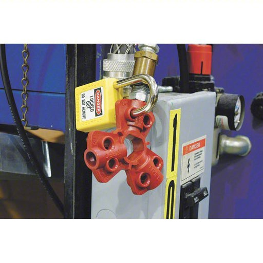 Brady 64221 Pneumatic Fitting Lockout, 1/4 in_3/8 in_1/2 in For Fitting Sizes - KVM Tools Inc.KV3ZG17
