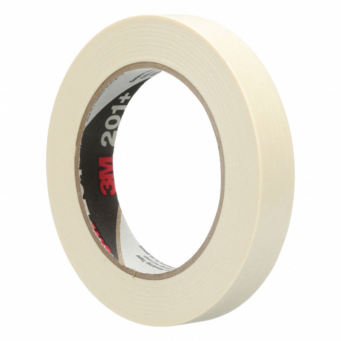 3M 201+ Masking Tape, Tan, 11/16 in x 60 yd, PK48