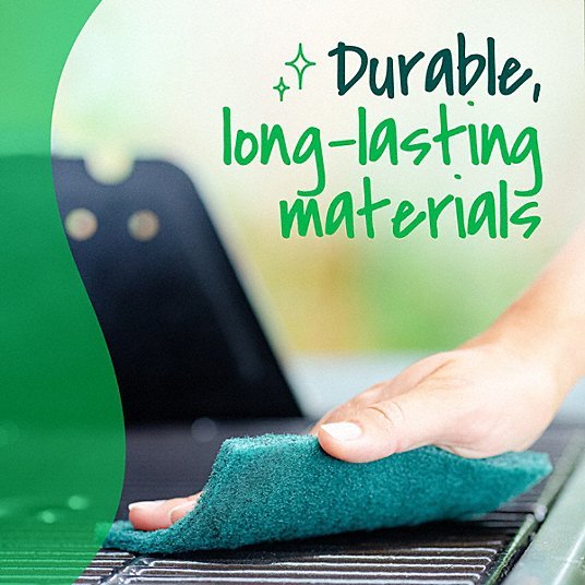 Scotch - Brite 222 Scotch - Brite Heavy Duty Scour Pad Synthetic Fiber, 6 in Lg, 3 3/4 in Wd, 2 PK - KVM Tools Inc.KV874KZ4