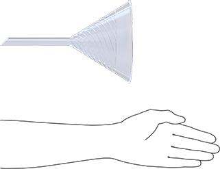 McMaster 4005T6 20 FL oz Plastic Funnel with Quick - Drain Ridges - KVM Tools Inc.KV4005T6