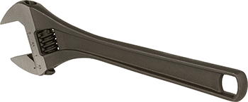 McMaster 4019N15 Black - Oxide Steel Adjustable Wrench Plain Grip, 12" Overall Length, 1 - 1/2" Maximum Jaw Capacity - KVM Tools Inc.KV4019N15
