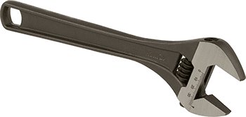 McMaster 4019N15 Black - Oxide Steel Adjustable Wrench Plain Grip, 12" Overall Length, 1 - 1/2" Maximum Jaw Capacity - KVM Tools Inc.KV4019N15