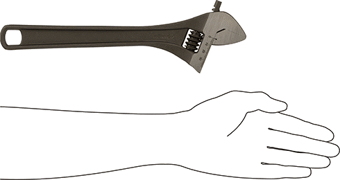 McMaster 4019N15 Black - Oxide Steel Adjustable Wrench Plain Grip, 12" Overall Length, 1 - 1/2" Maximum Jaw Capacity - KVM Tools Inc.KV4019N15