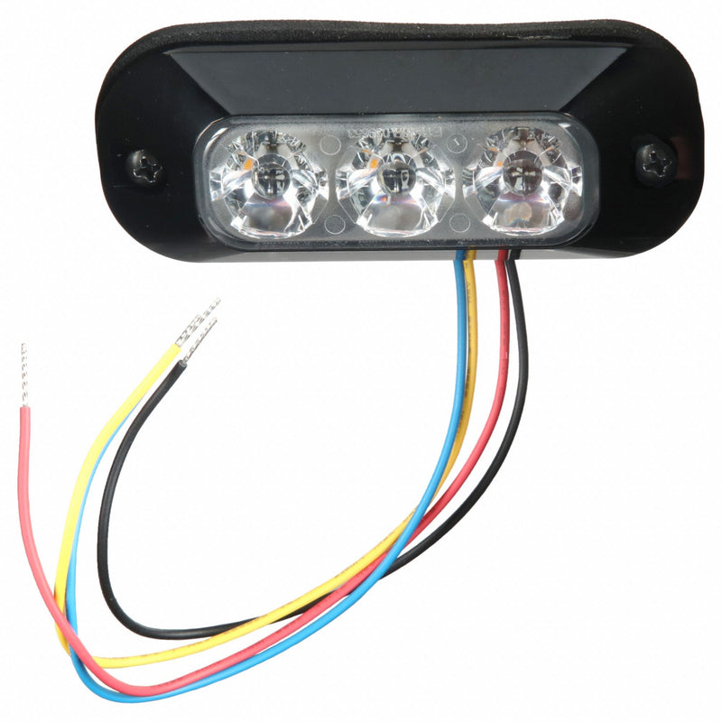 Ecco ED3703A Warning Light, Perimeter Flashing Warning Light, Amber, 5/8 in Overall Wd, 1 3/8 in Overall Ht