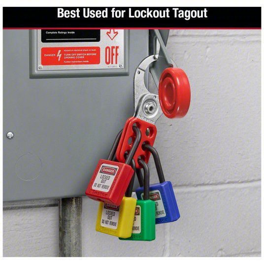 Master Lock 406RED Lockout Padlock Keyed Different, Thermoplastic, Std Body Body Size, Plastic, Red - KVM Tools Inc.KV1TDC9