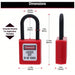 Master Lock 406RED Lockout Padlock Keyed Different, Thermoplastic, Std Body Body Size, Plastic, Red - KVM Tools Inc.KV1TDC9