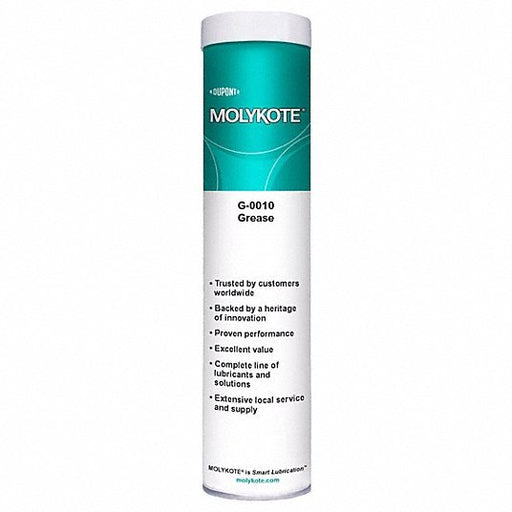 Molykote 4086339 Bearing Grease G - 0010, 14.1 oz, Cartridge, NLGI Grade 2, Polyurea Thickener Case of 10 - KVM Tools Inc.KV812X55