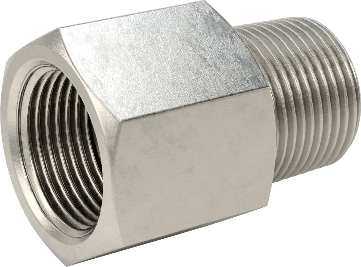 McMaster 4092K54 Precision Extreme-Pressure 316 Stainless Steel Fitting, Straight Adapter, 3/4 BSPP Female × 3/4 NPT Male