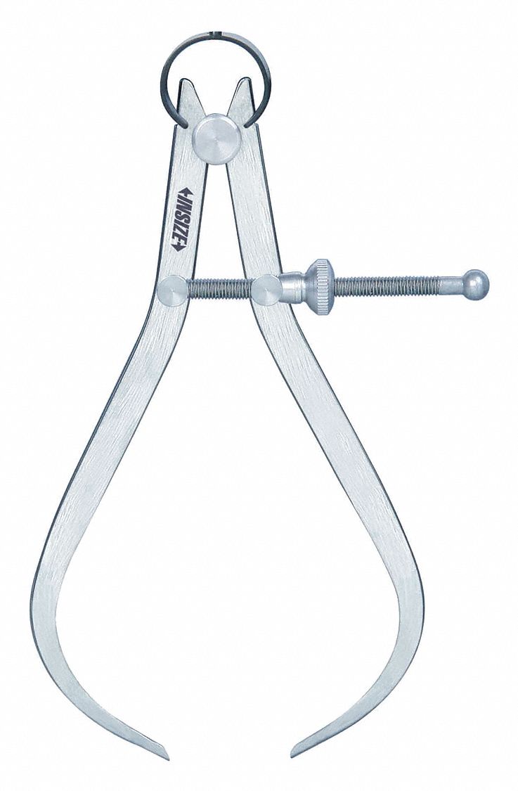 Insize 7262-250 Outside Spring Caliper, 10.63 in Max Measurement - Inch, 0 in Min Measurement - Inch