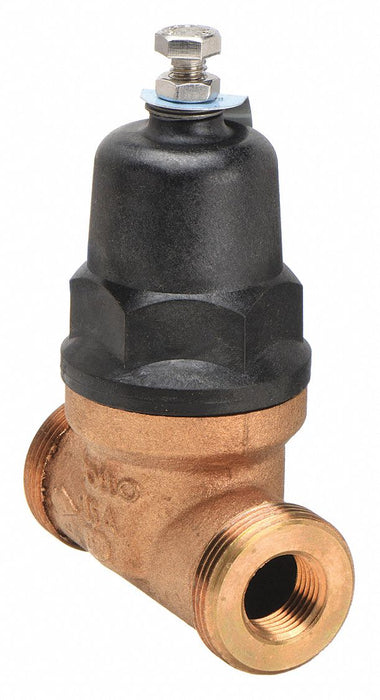 Apollo 36ELF12401T Water Pressure Reducing Valve, 3/4 in, Double Union FNPT, Lead Free Bronze, 15-75 psi
