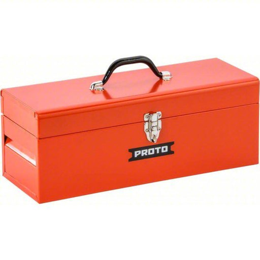 Proto J9977R Tool Box 19 1/2 in Overall Wd, 8 1/2 in Overall Dp, 9 1/2 in Overall Ht, Padlockable, Red - KVM Tools Inc.KV40JC92