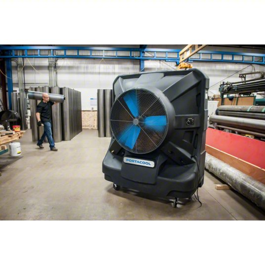 Portacool PACJS2601A1 Portable Evaporative Cooler 36 in Blade Dia, 3125 sq ft, 12,500 cfm, 115V AC /5 - 15P - KVM Tools Inc.KV40JJ48