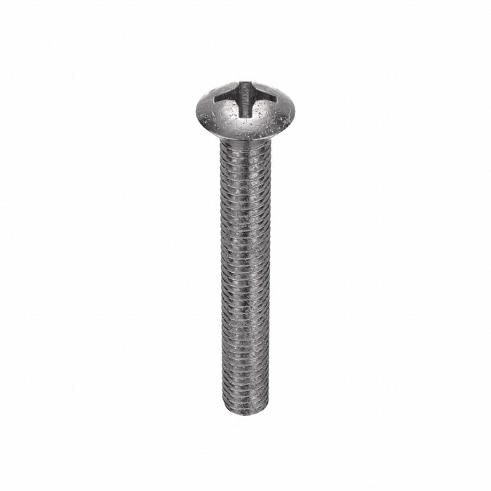 Approved Vendor 9543PK Machine Screw 1/4"-20 Thread Size, 13/16 in Lg, Stainless Steel, Plain, Oval, Phillips, 25 PK