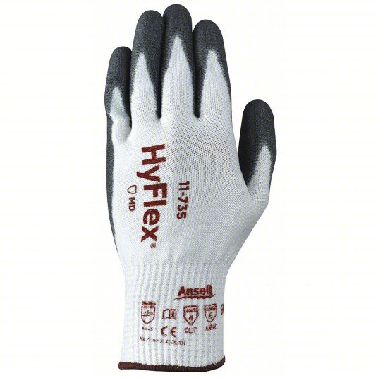 Hyflex 11 - 735 Coated Gloves 2XL (11), ANSI Cut Level A4, Palm, Dipped, Polyurethane, Sandy, 1 PR - KVM Tools Inc.KV40LJ74