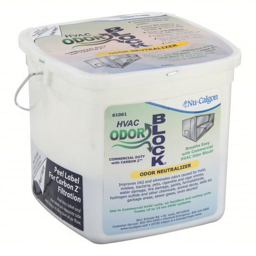 Nu - Calgon 61061 System Odor Neutralizer ClenAir Original, 8.5 lb Pail, 2,500 sq ft, Fresh, White - KVM Tools Inc.KV40TC98