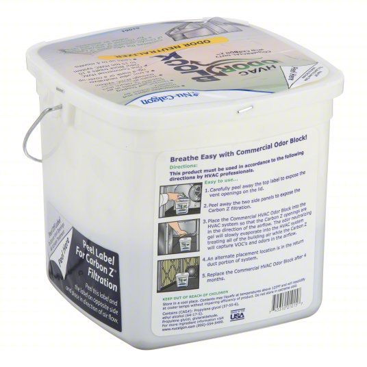 Nu - Calgon 61061 System Odor Neutralizer ClenAir Original, 8.5 lb Pail, 2,500 sq ft, Fresh, White - KVM Tools Inc.KV40TC98