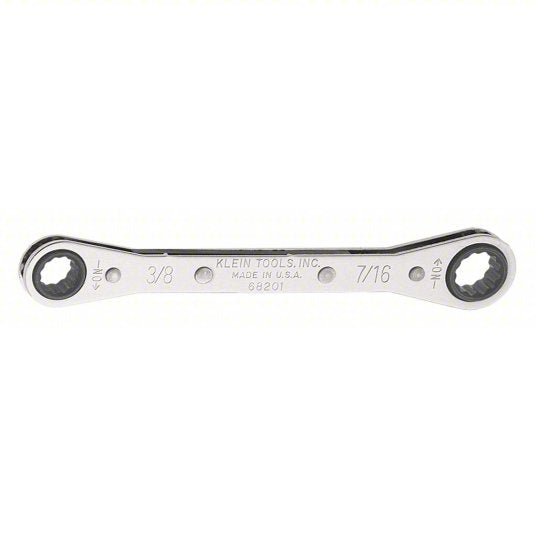 Klein 68202 Ratcheting Box Wrench 1/2IN x 9/16IN - KVM Tools Inc.KV40Y558