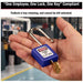 Master Lock 410BLU Lockout Padlock Keyed Different, Thermoplastic, Std Body, Metal, Blue - KVM Tools Inc.KV4FF98
