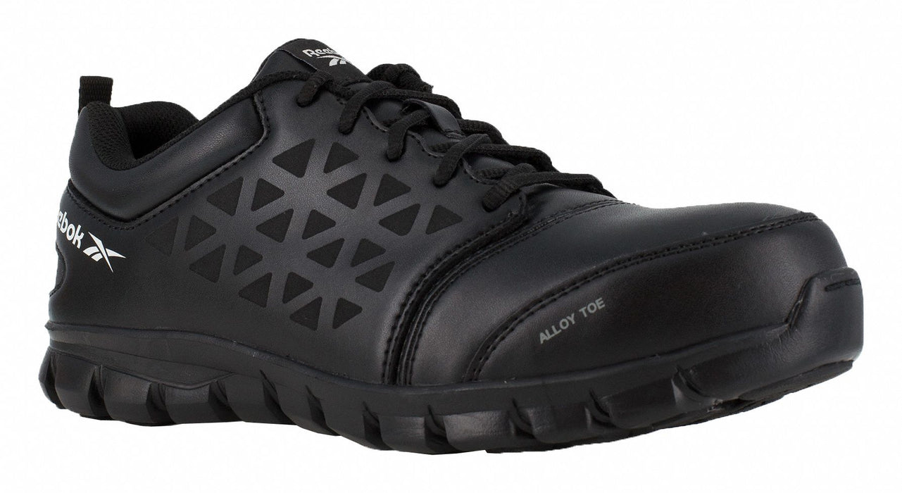 Reebok RB4047 Men's Athletic Shoe, Alloy Toe, Leather Upper, Rubber Outsole, Lace Up, Black, Size 10-1/2 M