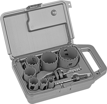 McMaster 4192A62 Long - Life Hole Saw Kit with 9 Saws - KVM Tools Inc.KV4192A62