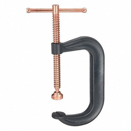 Wilton 406 - P Spatter Resistant C - Clamp Extra Heavy Duty, V - Grooved, Swivel, Sliding T Handle - KVM Tools Inc.KV41D476