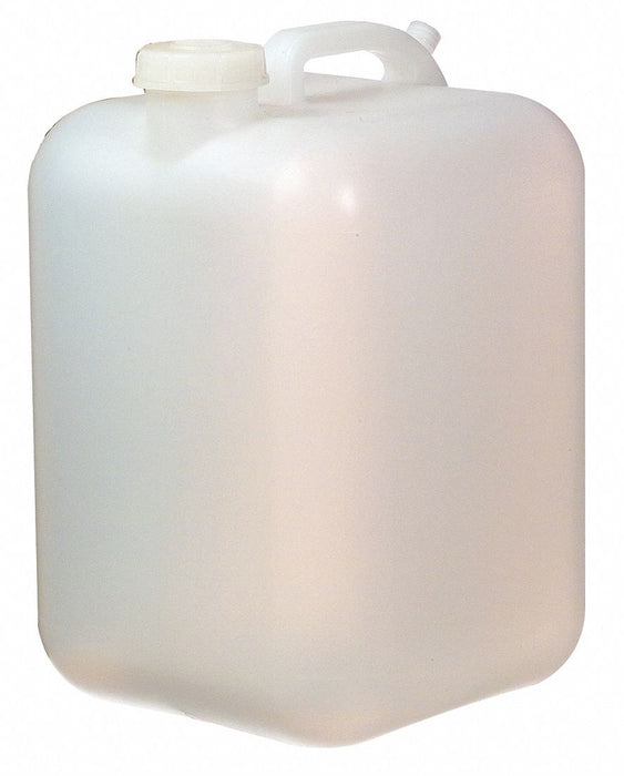 Approved Vendor PLA-03326 Carboy, 5 gal, HDPE, Screw On Cap, Colorless
