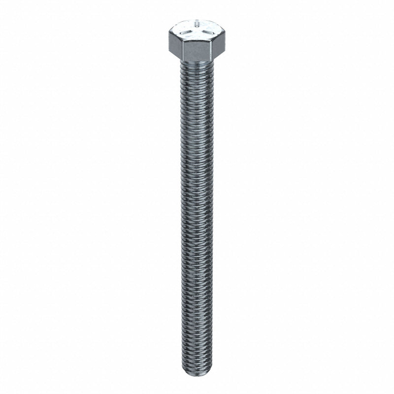 Approved Vendor U01210.037.0550 Hex Tap Bolt, Steel Grade 5, Zinc Plated, 3/8"-16, Coarse, 5-1/2 in lg, Fully Threaded, 10 PK