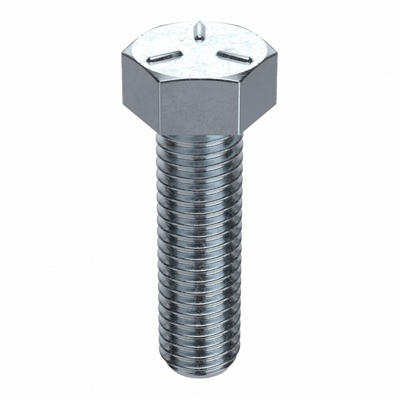 Approved Vendor U01210.050.0200 Hex Tap Bolt, Steel Grade 5, Zinc Plated, 1/2"-13, Coarse, 2 in lg, Fully Threaded, 10 PK