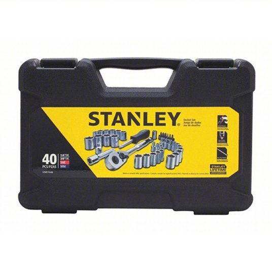 Stanley STMT71648 40 pc. 1/4" & 3/8" Drive Mechanics Tool Set - KVM Tools Inc.KV41VE14