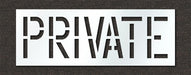 Rae STL-108-71829 Individual Stencil, Private, 0.125 in Thick, 24 in Overall Ht, 68 in Overall Wd, Highway Gothic