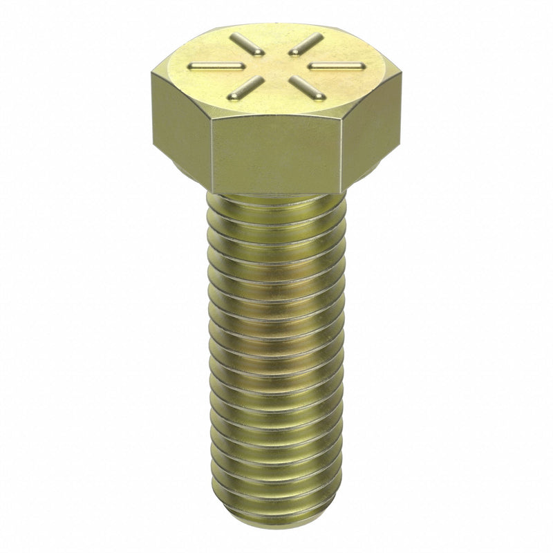 Approved Vendor U04104.050.0150 Hex Head Cap Screw, Steel, Grade 8, Zinc Yellow, 1/2"-13, Coarse, 1 1/2 in lg, Fully Threaded, 25 PK