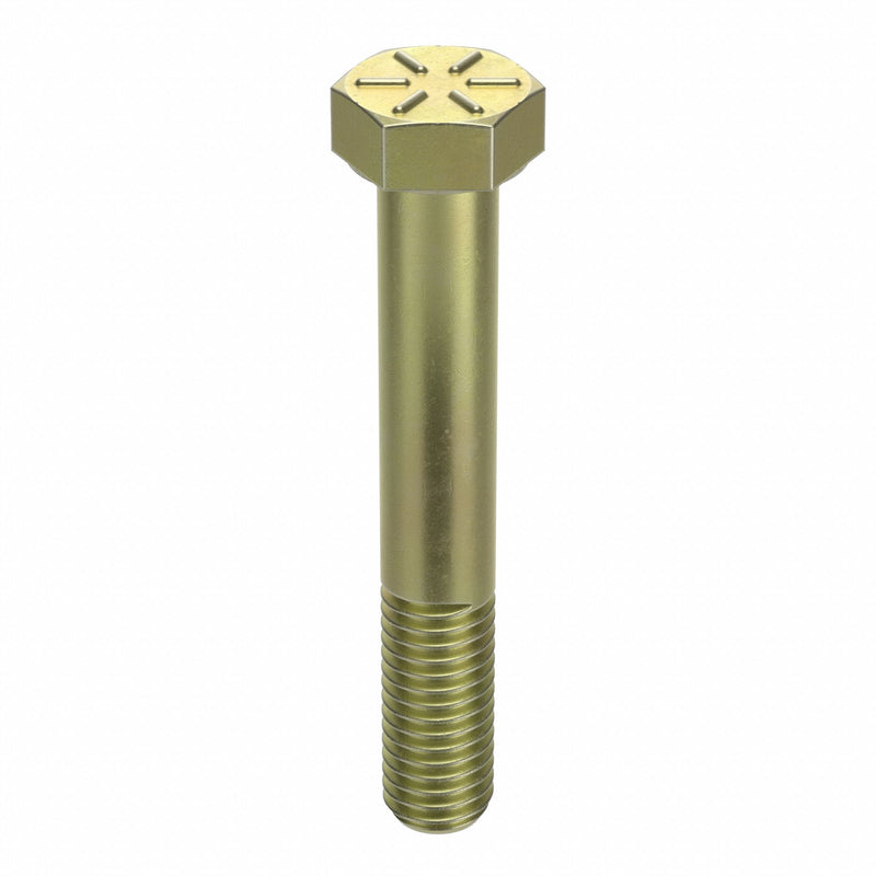 Approved Vendor N04104.050.0350 Hex Head Cap Screw, Steel, Grade 8, Zinc Yellow, 1/2"-13, Coarse, 3 1/2 in lg, Made in USA*, 10 PK