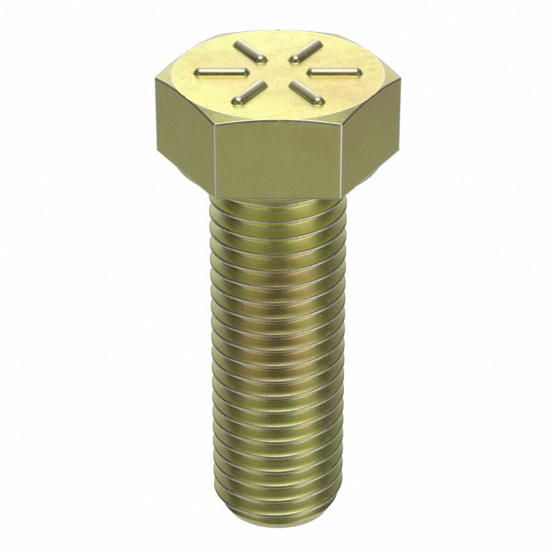 Approved Vendor N04104.075.0200 Hex Head Cap Screw, Steel, Grade 8, Zinc Yellow, 3/4"-10, Coarse, 2 in lg, Made in USA*, Inch, 5 PK