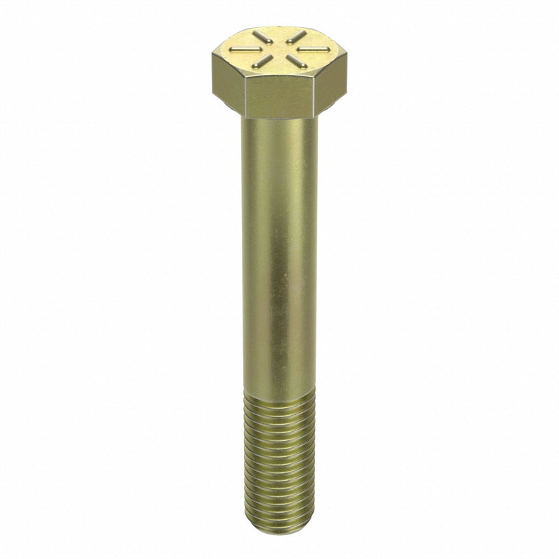 Approved Vendor N04104.075.0400 Hex Head Cap Screw, Steel, Grade 8, Zinc Yellow, 3/4"-10, Coarse, 4 in lg, Made in USA*, Inch, 5 PK