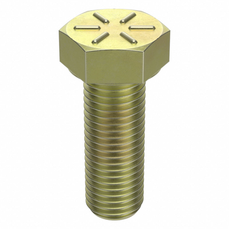 Approved Vendor N04104.087.0250 Hex Head Cap Screw, Steel, Grade 8, Zinc Yellow, 7/8"-9, Coarse, 2 1/2 in lg, Made in USA*, 2A, 5 PK