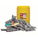 Brady SPC SKA - 55 Spill Kit 38 gal Volume Absorbed Per Kit, Goggles/Nitrile Gloves, Yellow, Drum - KVM Tools Inc.KV5UZ64