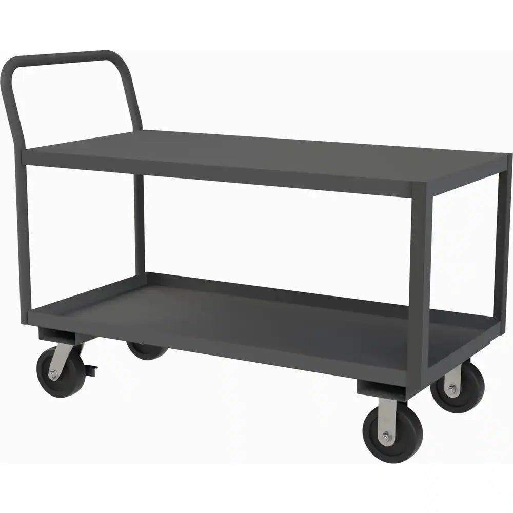 Durham LDO-2448-2-2K-95 14 ga. Steel Carts, Low Deck Service Truck, 24"x48", 2 Shelves, 2000 lb