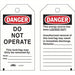 KVM Tools CNDR - 51511 - 6 Lockout Tag Danger, Danger Do Not Operate, Polyester, Remarks, Write - On Surface, English - KVM Tools Inc.KV437R09