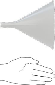 McMaster 4383T5 32 FL oz Plastic Funnel with Vapor - Lock Resistant Ridges - KVM Tools Inc.KV4383T5
